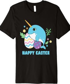 Cute Happy Easter Day Egg Hunter Boys Girls Kids Orca Whale Premium T-Shirt