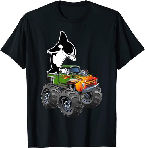 Orca Killer Whale Monster Truck For Boys Girls Toddlers Kids T-Shirt