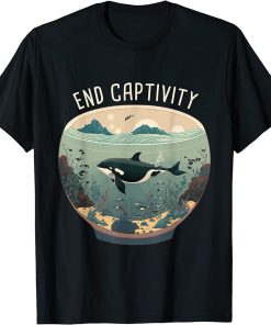 Orca End Captivity Free The Orcas Marine Protection Activist T-Shirt