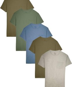 Men"s Pocket T-Shirt Multipack (5 Pack)