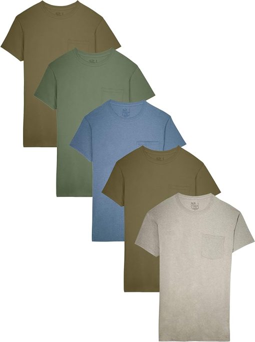 Men"s Pocket T-Shirt Multipack (5 Pack)