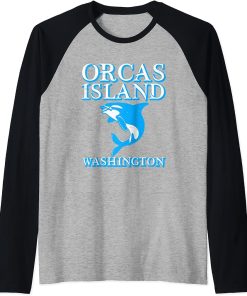 Orcas Island Washington Family Vacation Matching Beach Raglan Baseball Tee