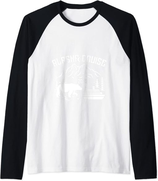 Alaska Cruise 2023 Polar Bears Orcas Killer Whales Raglan Baseball Tee